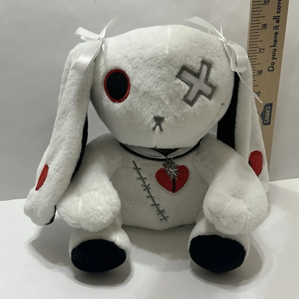 Crazy Rabbit Plush Bunny Gothic Rock Style Stuffed Animal Toy Great Gift New 🐰